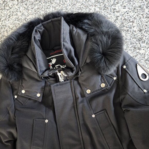 NWT Moose Knuckles Men’s Stirling Parka Black w/ Black Fur❄️ (#142) - Picture 8 of 15